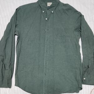 J. Crew Men's Forest Green Casual Button-Down Shirt